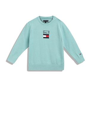 boys brand print sweater