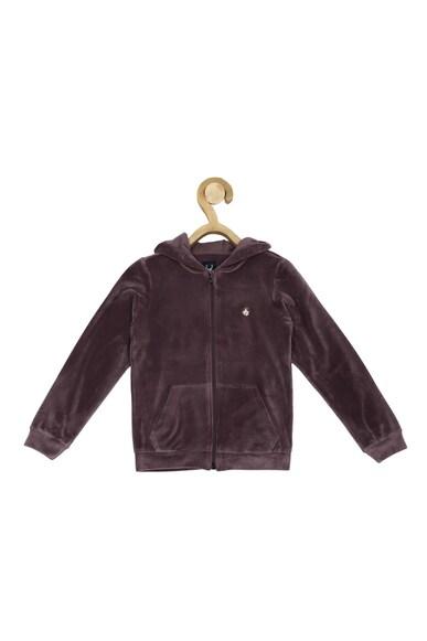 boys brown solid regular fit jacket