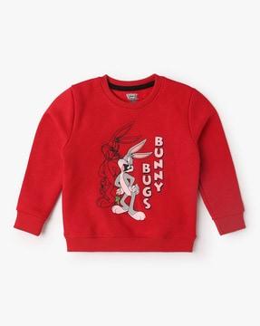 boys bugs bunny print sweatshirt