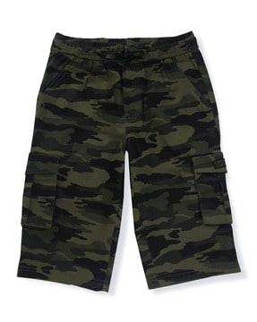 boys camouflage print regular fit bermudas