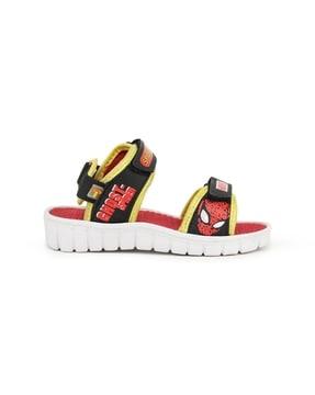 boys cartoon print sandals with velcro fastening