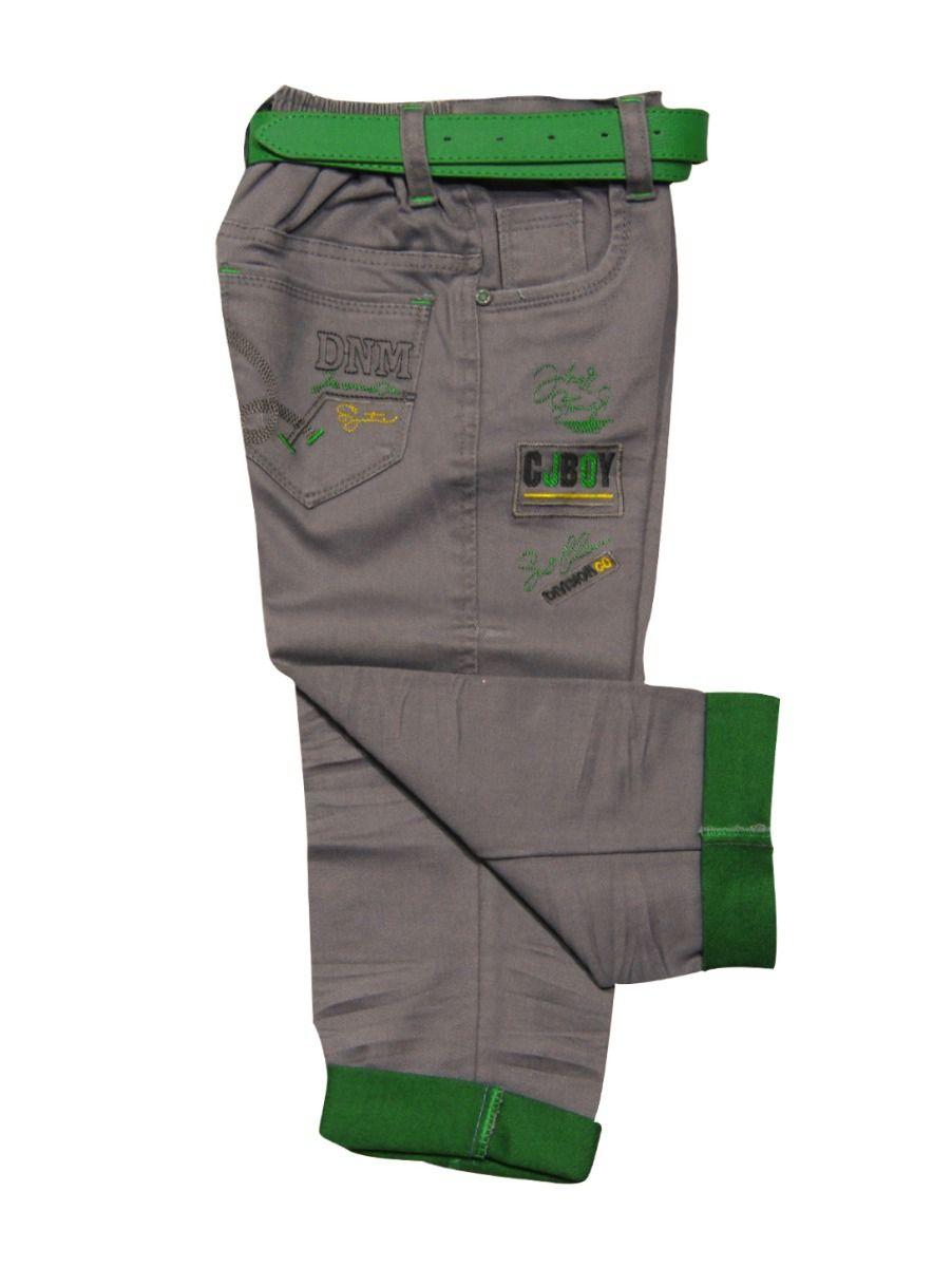 boys casual grey denim cotton trouser - pca5593421