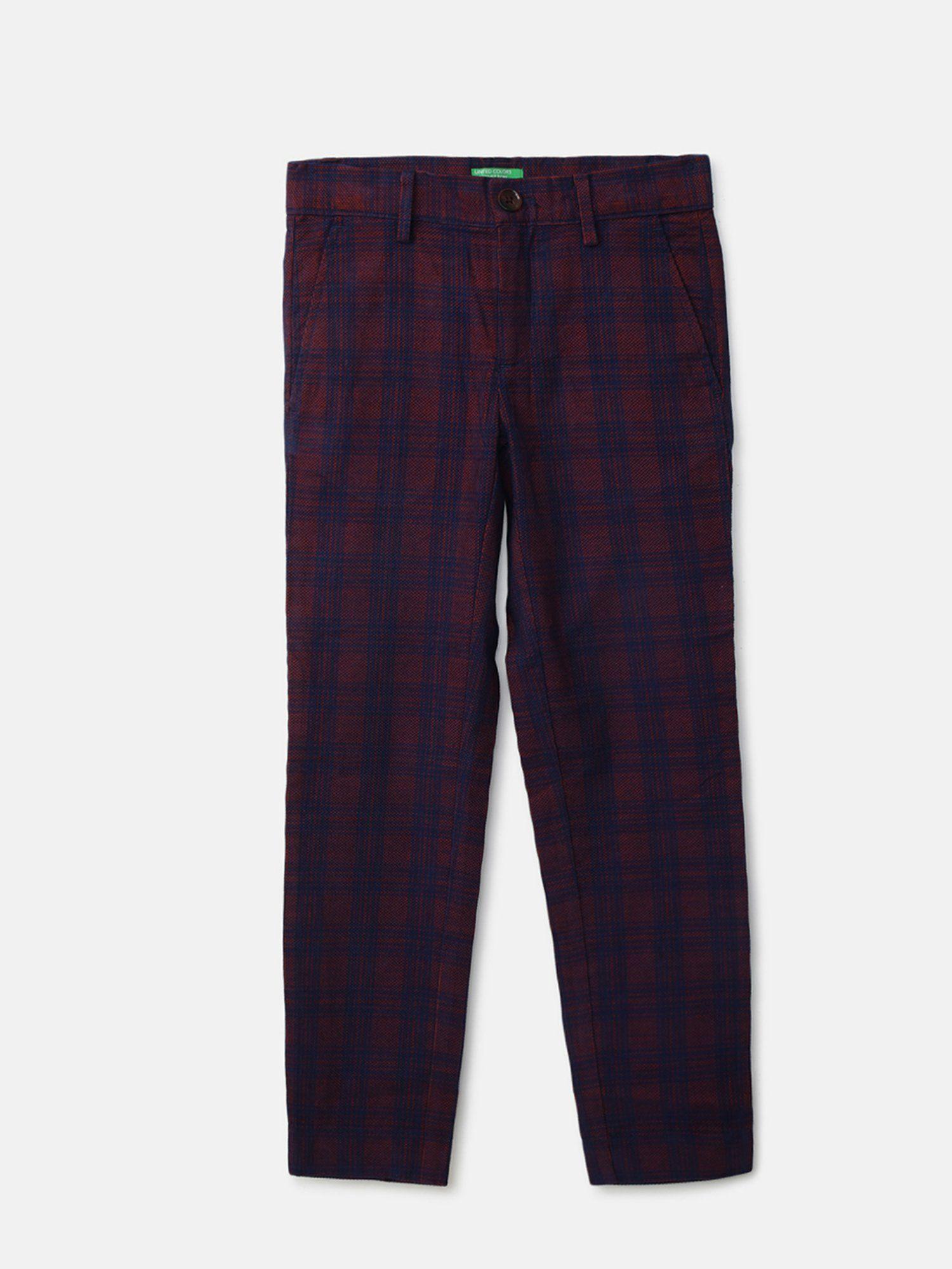 boys checked trousers