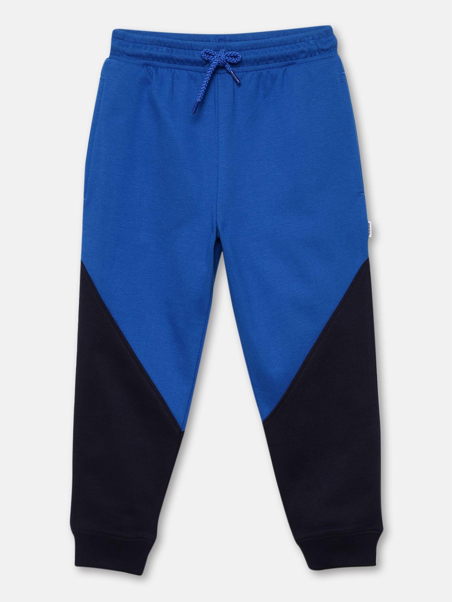 boys colorblock winter joggers pants blue