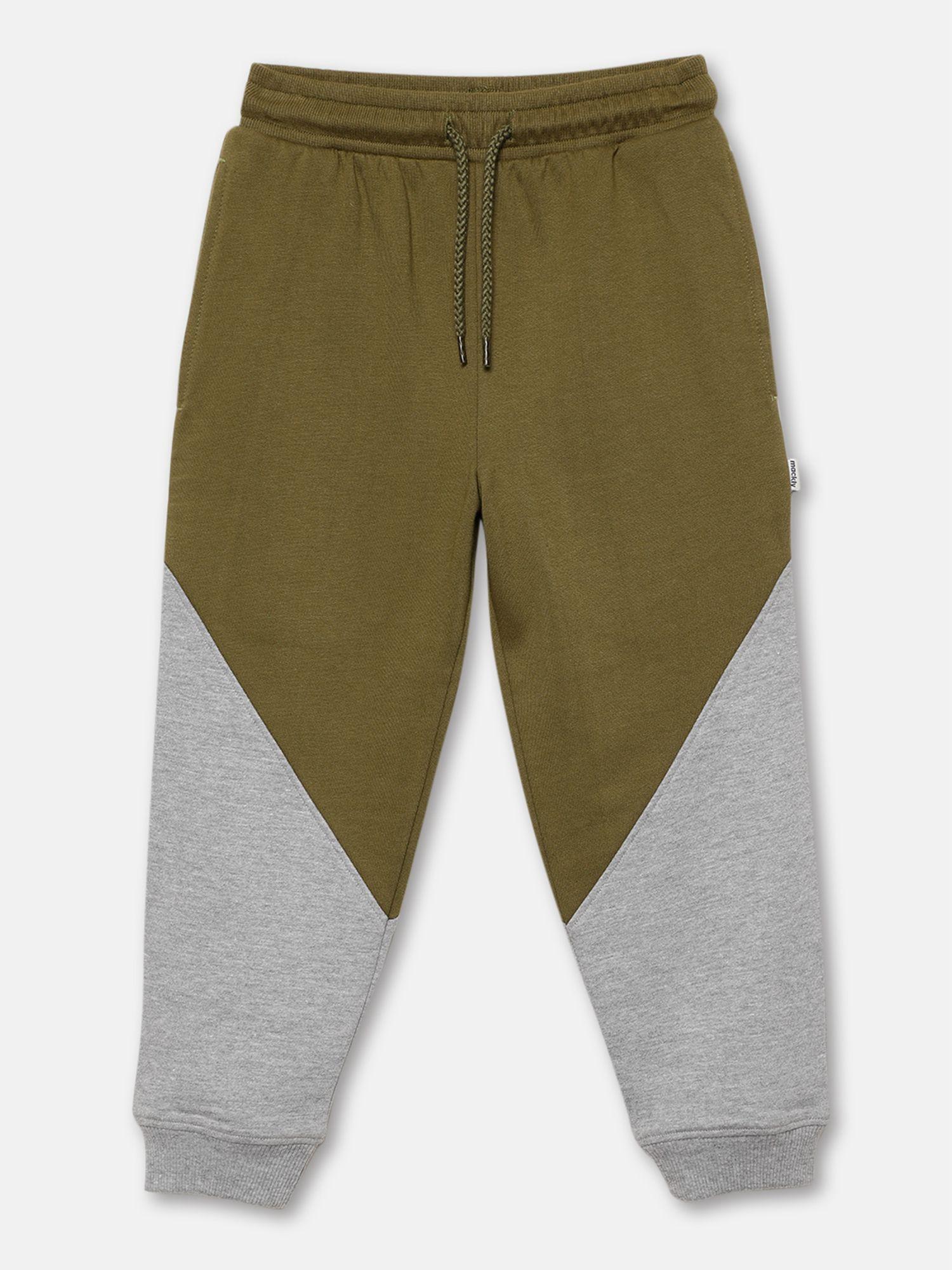 boys colorblock winter joggers pants khaki