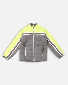 boys colourblock puffer jacket