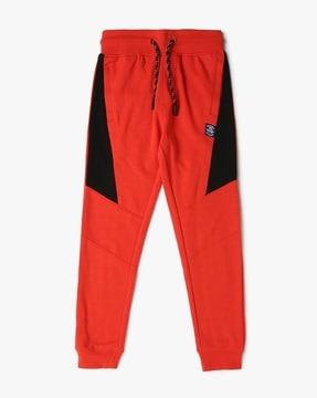 boys colourblock regular fit joggers