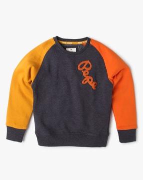 boys colourblock regular fit sweatshirt