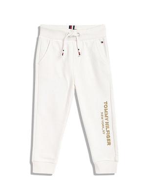 boys embroidered crest sweatpants