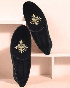 boys embroidered slip-on loafers