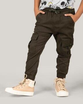 boys flat-front slim fit joggers pants