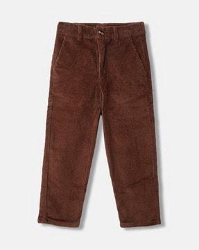 boys flat-front tapered-fit trousers