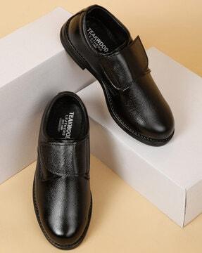 boys genuine leather shoes with velcro closure