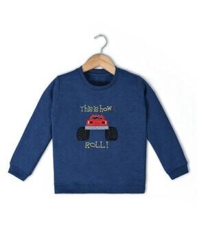 boys graphic-embroidered regular fit sweatshirt