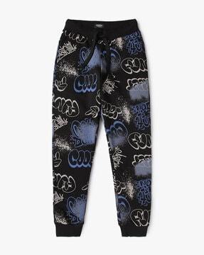 boys graphic print regular fit joggers