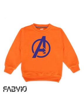 boys graphic print regular fit sweatshirt