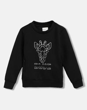 boys graphic print regular fit sweatshirt