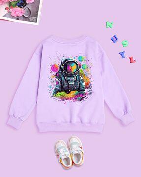 boys graphic print regular fit sweatshirt