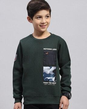 boys graphic print regular fit sweatshirt