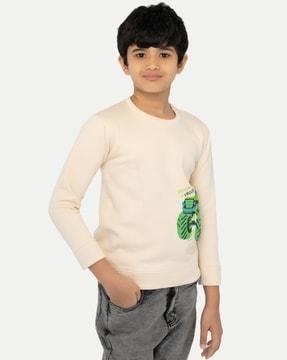 boys graphic print regular fit sweatshirt