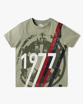 boys graphic print relaxed fit crew-neck t-shirt
