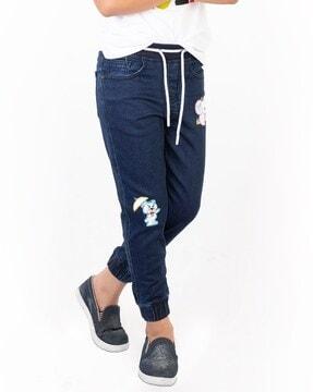 boys graphic print straight fit jogger pants