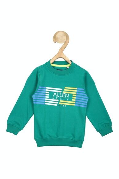 boys green graphic print regular fit sweatshirt