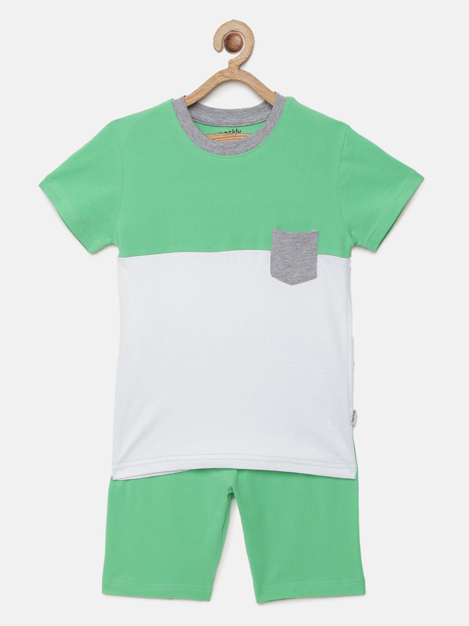 boys green printed pyjama (set of 2) ( 2-3 years )