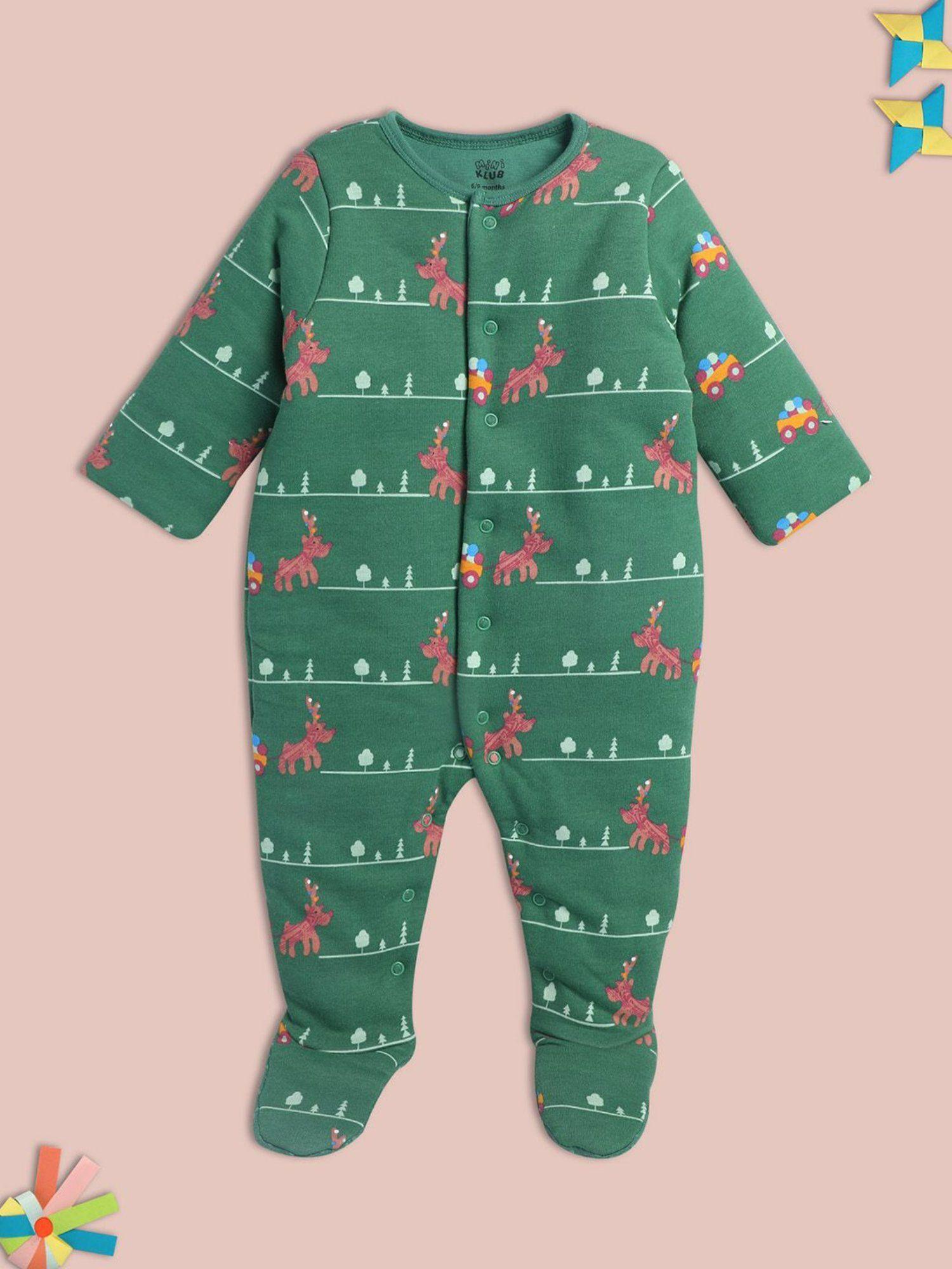 boys green romper