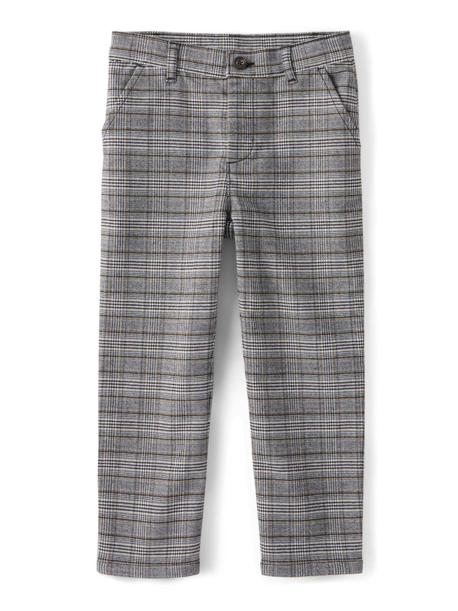 boys grey checks trousers (5-6 years)