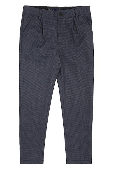 boys grey slim fit check trousers