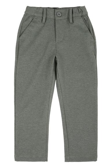 boys grey slim fit solid trousers