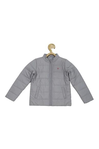 boys grey solid regular fit jacket