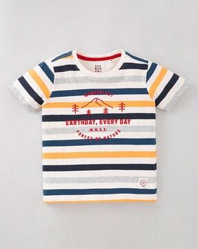 boys half sleeves striped t-shirt