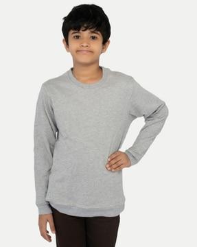 boys heathered regular fit sweatshirt