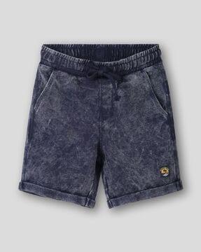 boys heavily washed relaxed fit shorts
