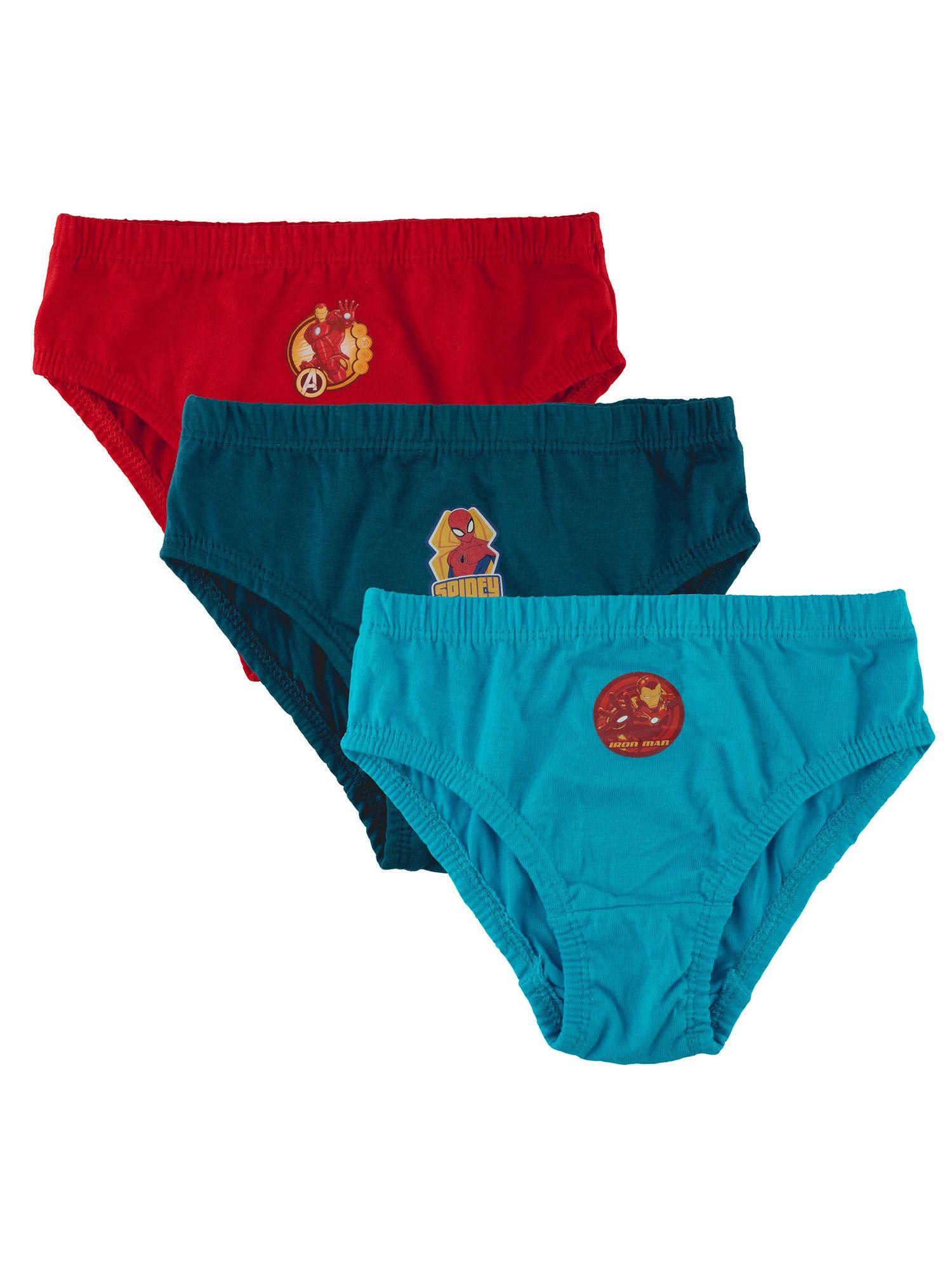 boys iron man printed brief underwear innerwear multicolor (pack of 3)