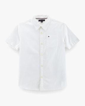 boys kb oxford regular fit shirt with patch pocket