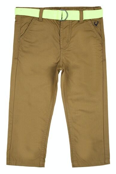 boys khaki slim fit solid trousers