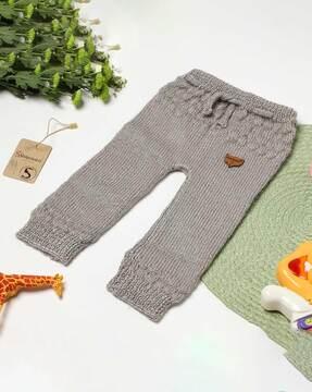 boys knitted pants with elasticated drawstring waist