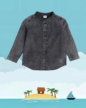 boys light-wash relaxed fit shirt