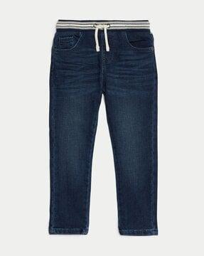 boys lightly washed regular comfort waist denim jeans
