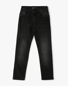 boys lightly washed regular fit jeans