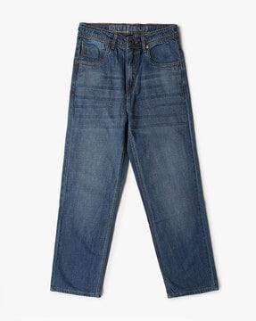 boys lightly washed relaxed fit jeans