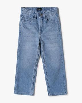 boys lightly washed straight fit jeans