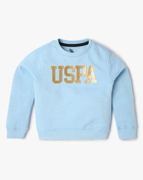 boys logo applique regular fit sweatshirt