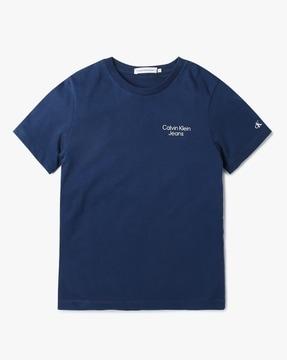 boys logo print crew-neck t-shirt