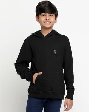 boys logo print hoodie