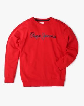boys logo print regular fit sweatshirt