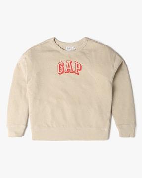boys logo print relaxed fit sweatshirt